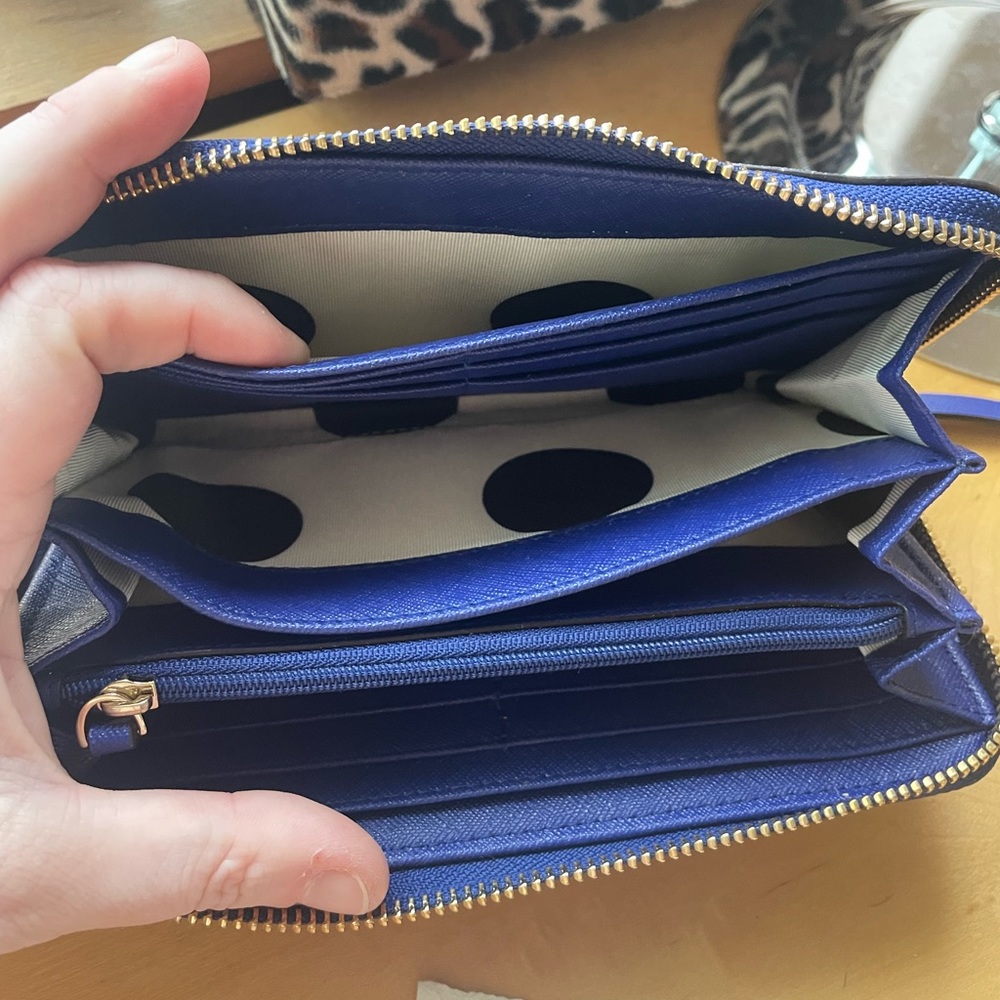 Kate Spade Large Continental Zip Wallet in Lux Blue Saffiano Leather - Picture 9 of 13